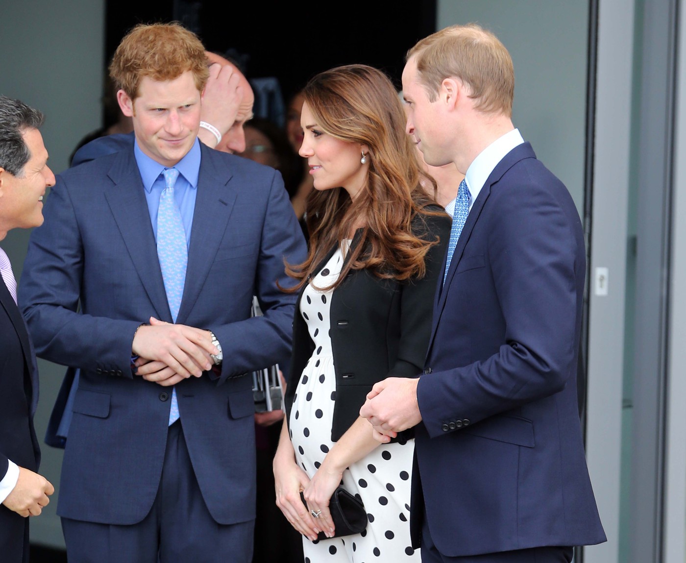 Duke and Duchess of Cambridge and Prince Harry at the Warner Bros Studios in Leavesden Herts - Story