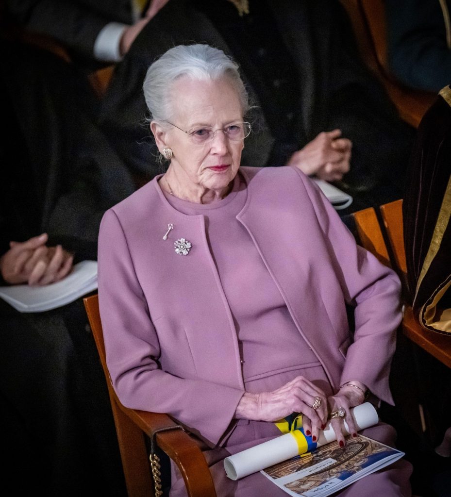 Lund Sweden 23rd Jan 2026 Queen Margrethe receives the key and diploma from Vice-Chancellor Erik Renström during a ceremony when the Queen was appointed honorary member of Lund University in Lund Sweden on Friday Jan 23 2026 Photo Johan Nilsson - Story