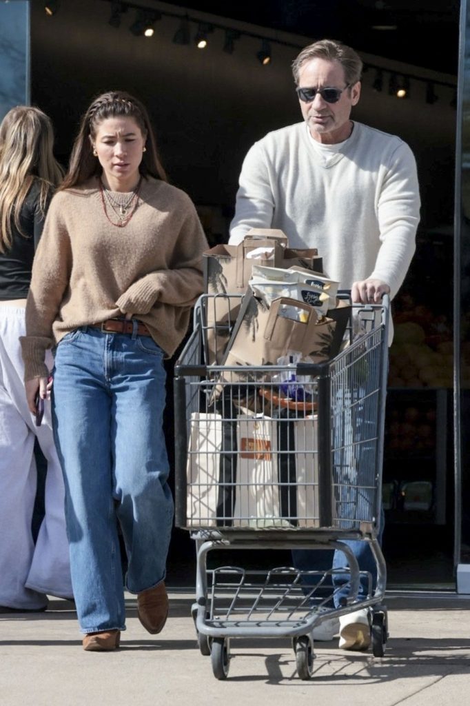 EXCLUSIVE David Duchovny spotted with wife Monique Pendleberry during Erewhon run in Calabasas - Story